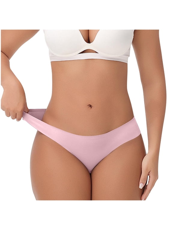 Hipster Panties Ladies Underwear Seamless Breathable Moisture Wicking G String Pink Underwear for Women Plus Size,XL