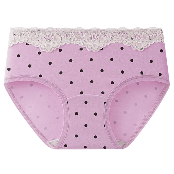 Blmnix Hipster Panties Womens Underwear Cute Underwear Breathable Boxers Purple Lace Panties Womens Underwear Cotton,XXL