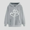 thumbnail image 1 of Blmnix Hoodie Women's Sweatshirt Graphic Gray Vacation Hoodie Womens Blouses Plus Size Long Sleeve Hooded Tops, 1 of 6