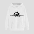 thumbnail image 1 of Blmnix Hoodie Womens Pullover Sweatshirt Dressy Graphic White Hoodie Womens Tops Casual Long Sleeve Hooded Tops, 1 of 5
