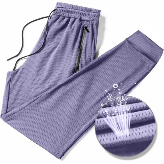 Blmnix Joggers Trousers for Men Baggy Sweatpants Men Sweat Pants Pants Full Slim-Leg Purple Low Waisted Mens Summer Pants,XXL