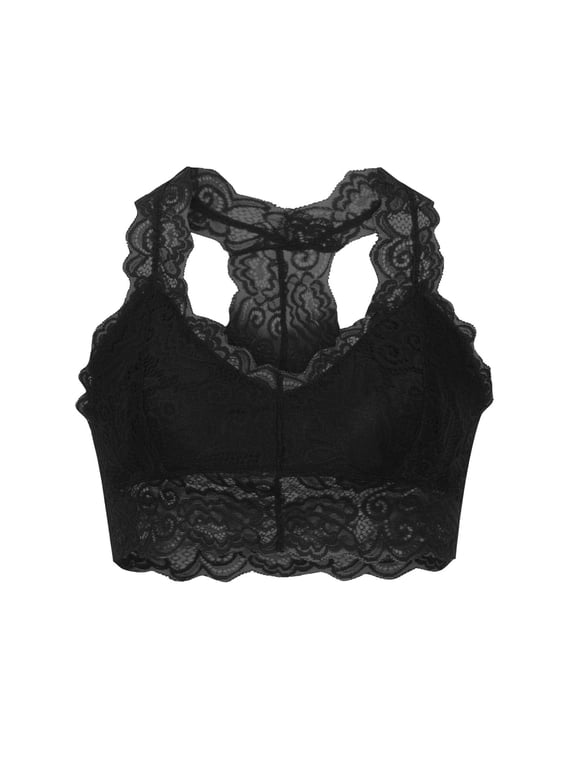 Lace Bralette Bralettes for Women Lift Bra High Support Bralettes Black Sports Bra,L