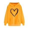 thumbnail image 1 of Blmnix Ladies Sweatshirts Business Work Lounge Love Heart Womens Dressy Tops Hoodie Long Sleeve Hooded Tops, 1 of 5