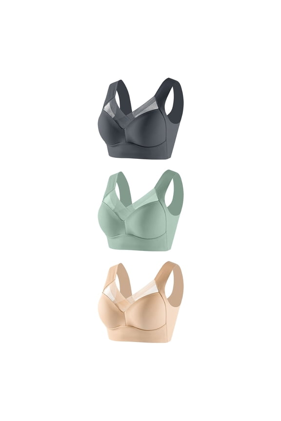Large Bust Womens Bra Full Coverage Bras Sheer Bralettes Full-Figure Green Balconette Bras for Women
