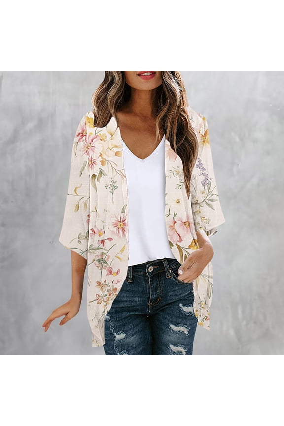 Lightweight Cardigans Jacket for Women High-Low Convertible Adaptable Plus Size Coats Short Sleeve Mid-Length Jackets for Women Casual