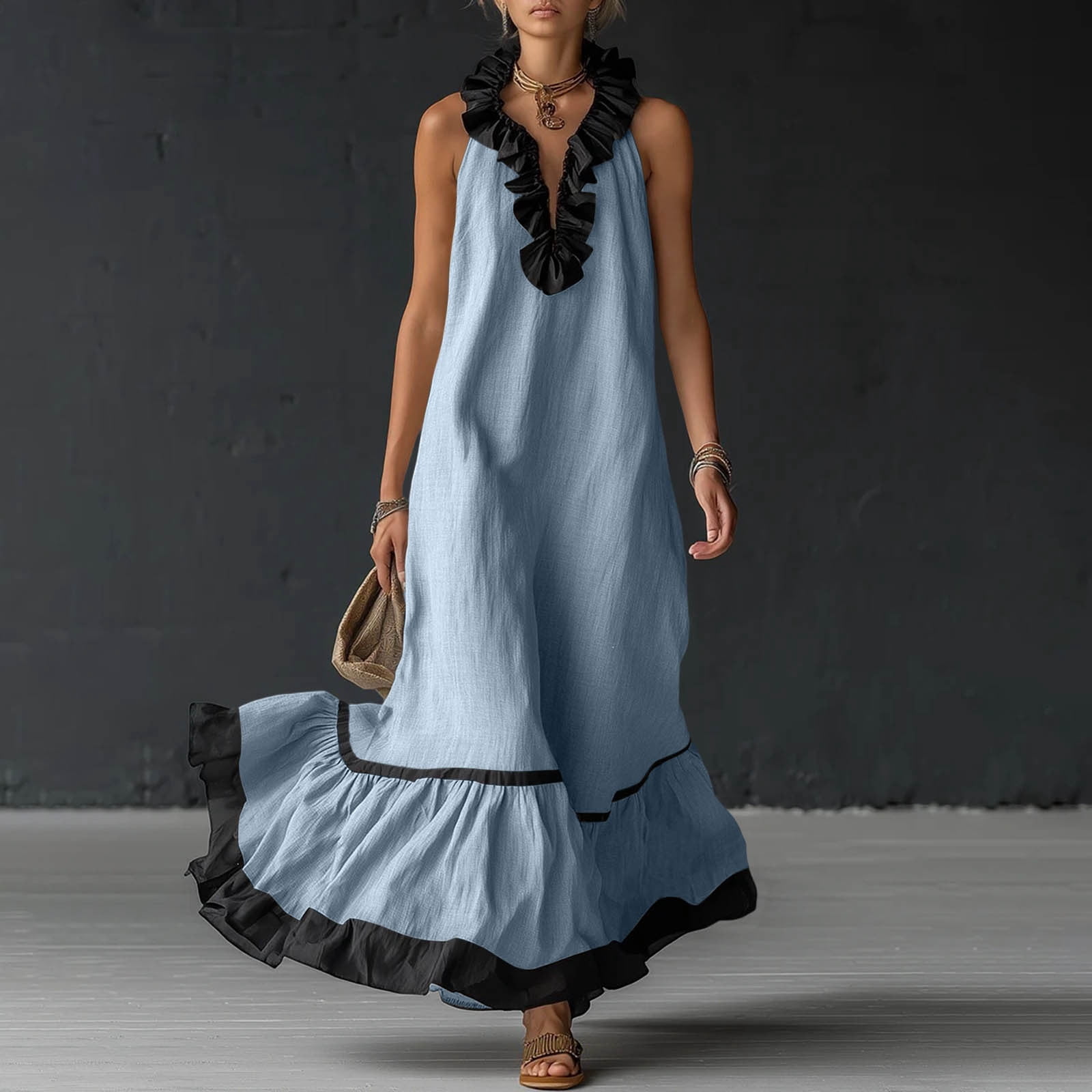 cocktail & party dresses dress for women Short Beaded Sleeveless Homecoming LaDivine 9245 Color:Blue-White thigh slit gown It’s fully lined for Varley Womens Beatrice Midi