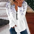 thumbnail image 1 of Blmnix Long Sleeve Casual Tops for Women Purple Floral High Neck Dressy Loose Blouse Fashion Blouses, 1 of 5
