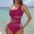 thumbnail image 1 of Blmnix Long Torso Swimsuits Womens Bathing Suits Tummy Control One Piece Bathing Suits Boat Neck Womens Bikini Swimsuits,S, 1 of 5