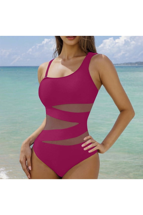 Long Torso Swimsuits Womens Bathing Suits Tummy Control One Piece Bathing Suits Boat Neck Womens Bikini Swimsuits,S