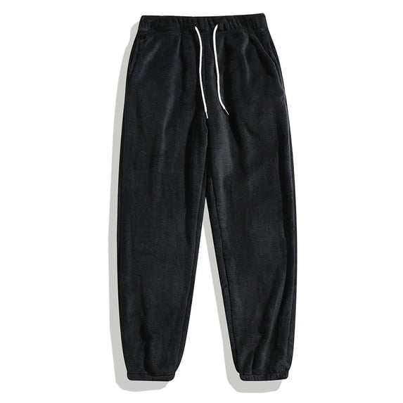 Blmnix Lounge Pants Men Pants Palazzo Baggy Low Waisted Corduroy Pants Pant Taper Black Cropped Mens Casual Pants,L