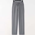 thumbnail image 1 of Blmnix Lounge Pants Pants Men Palazzo Baggy Pants Relaxed Fit Leggings Long Straight-Leg Gray Low Rise Mens Casual Pants,L, 1 of 5