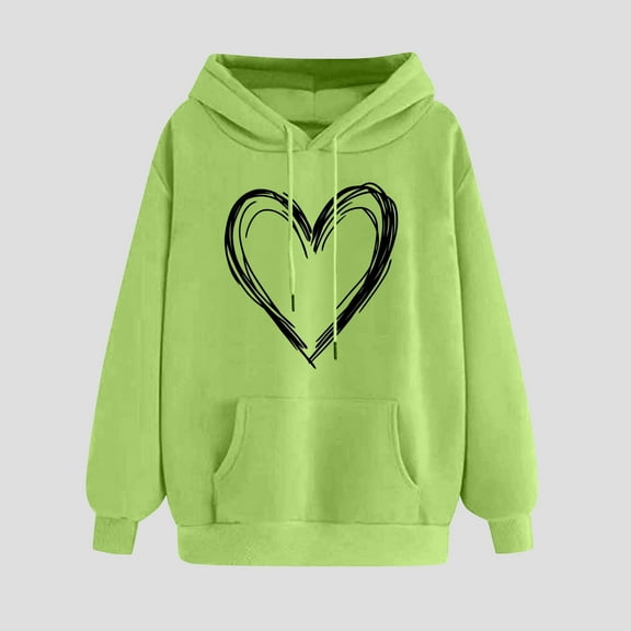 Blmnix Love Heart Teacher Sweatshirt Loose Fit Business Work Womens Tops Dressy Casual Hoodie Long Sleeve Hooded Tops