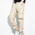 thumbnail image 1 of Blmnix Low Rise Mens Pants Hiking Pants Cargo Baggy Work Pants Jeans Yellow Slim-Leg Full Summer Pants,XXXXL, 1 of 6
