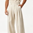 thumbnail image 1 of Blmnix Low Rise Mens Pants Work Pants Chinos Baggy Business Casual Pants Pant Long Yellow Wide-Leg Mens Pants Casual,XXL, 1 of 6
