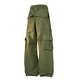 thumbnail image 1 of Blmnix Low Rise Pants Men Hiking Pants Travel Pants Baggy Cargo Leggings Long Green Wide-Leg Casual Pants for Men,M, 1 of 8