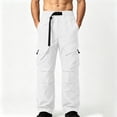 thumbnail image 1 of Blmnix Low Rise Pants for Men Carpenter Pants Hiking Pants Cargo Baggy Pants Long Straight-Leg White Summer Pants for Men,M, 1 of 8