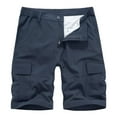 thumbnail image 1 of Blmnix Men's Shorts Mens Shorts Casual Cargo Bike Shorts Shorts Blue Low Toggle Mens Pajama Shorts,XXL, 1 of 5