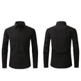 thumbnail image 1 of Blmnix Men's T-Shirts Dress Shirts Big And Tall Guide T shirts Collared Long Sleeve Black Athletic Shirts for Men,XXL, 1 of 5