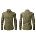 thumbnail image 1 of Blmnix Men's T-Shirts Guide Big And Tall Dress Shirts Shirt Green Collared Long Sleeve Plain Tshirts for Men,S, 1 of 5