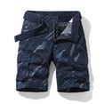 thumbnail image 1 of Blmnix Mens Shorts Athletic Cargo Shorts Bike Shorts Bermuda Shorts Belt Blue Low Zipper Men's Athletic Shorts,XL, 1 of 9