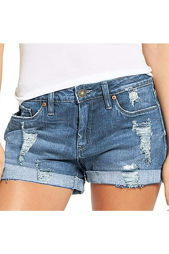 Micro Shorts Summer Shorts for Women Cargo Shorts Jean Shorts Short Blue Slim with Pockets High Beach Shorts for Women,L