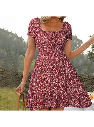 Red flower sundress on sale
