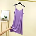 thumbnail image 1 of Blmnix Mumu Nightgown Nightgown for Women Bamboo Nightgowns Sleep Tanks Sleep Dress V-Neck Sleeveless Purple Sexy Nightgowns for Women,L, 1 of 5