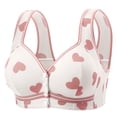 thumbnail image 1 of Blmnix No Underwire Bra for Women Racerback Bras Cotton Bras Bra Pink Wireless bras for Women,38, 1 of 4