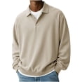 thumbnail image 1 of Blmnix Oversized Mens Shirts Big And Tall Shirts Polo Shirt Pullover Shirt Yellow Long Sleeve Collared Summer Shirt,XXXXL, 1 of 5
