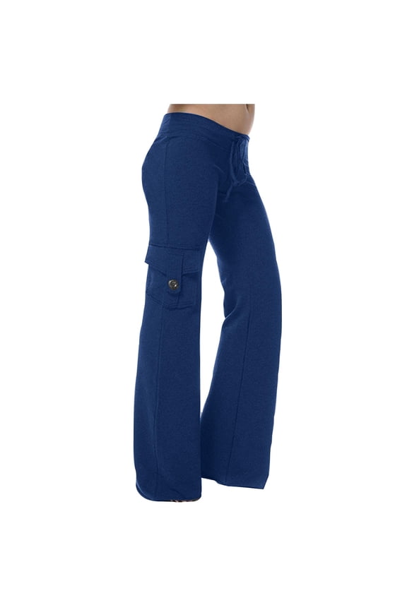 Palazzo High Waisted Pants for Women Plus Size Cargo Pants Sweatpants Long Blue Mid Flare-Leg Tall Sweatpants for Women,XXXL