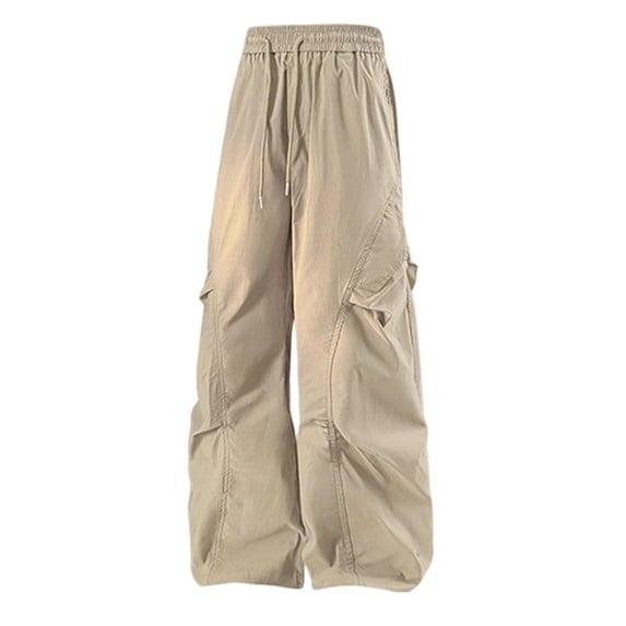 Blmnix Palazzo Pants Men Cargo Pants Low Rise Baggy Travel Pants Pant Yellow Long Wide-Leg Summer Pants for Men,XXXXL