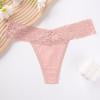 Blmnix Panties for Women Lace Thong Underwear Soft Breathable Pink Panties