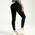 thumbnail image 1 of Blmnix Pants for Women Flat Front Leggings Cotton Yoga Pants Jeans Full Slim-Leg Black Stretchy Work Pants for Women,S, 1 of 5