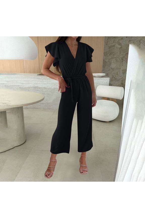 Pants for Women Palazzo Work Pants Jumpsuits Leggings High Black Flare-Leg Cropped Wide Leg Scrub Pants for Women,M