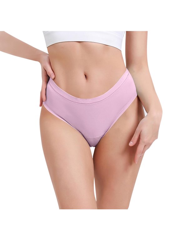 Panty Women Bamboo Underwear Briefs Leak Proof Underwear Panties Pink Classic Fit Pull-On Ventilated Embossed Breathable Underwear for Women,XL