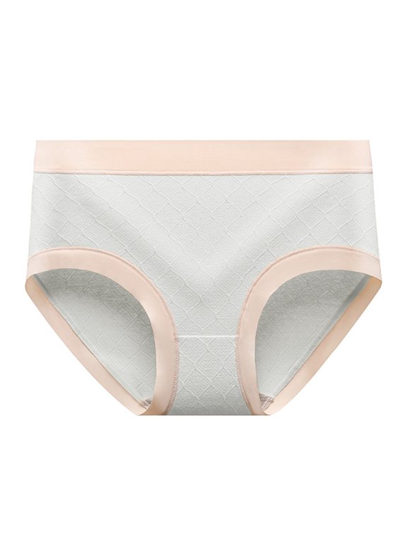 Panty Women Hipster Panties Cotton Underwear Briefs Panties Tight Gray Pull-On Ventilated Embossed Breathable Underwear for Women,XXL
