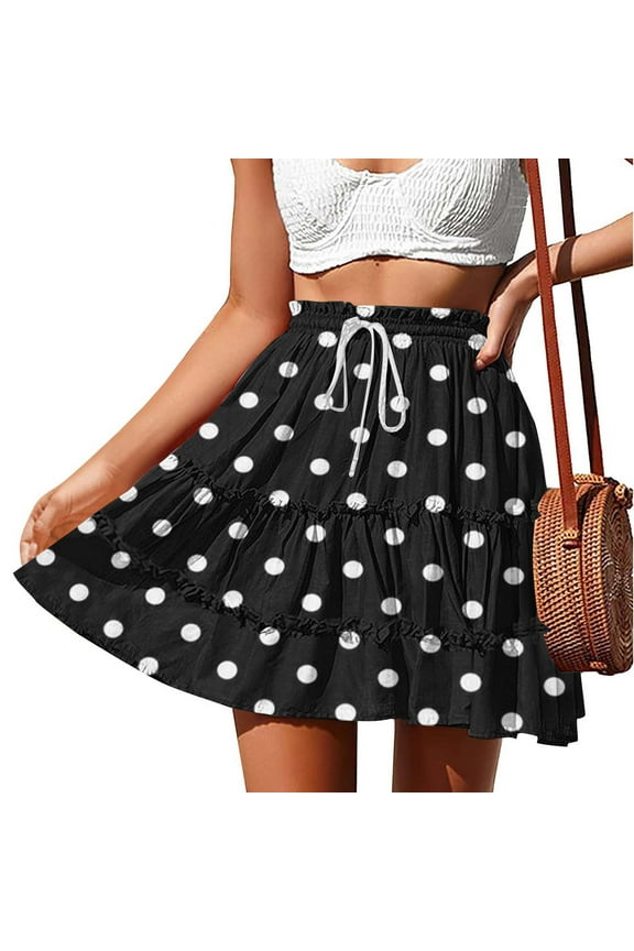 Peasant Skirts for Women Trendy Flowy Skirt Patriotic Under Dresses Red Mid-Length Pencil Skirts for Women,S