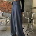 thumbnail image 1 of Blmnix Petite Pants Sweat Pants for Womens Palazzo Dress Pants Bottoms Gray Long High Flare-Leg Warm Pants for Women,L, 1 of 5