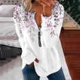 thumbnail image 1 of Blmnix Pink Summer Tops for Women Long Sleeve Floral Dressy High Neck Loose Blouse Casual Blouses, 1 of 5