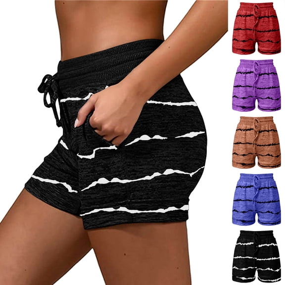 Blmnix Pink Womens Shorts Work Bermuda with Pockets High Waisted Spandex Shorts for Women,L