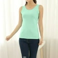 thumbnail image 1 of Blmnix Plain Basic Tank Tops for Women Gym Mint Green Fashion Sports Women's Tees and Tanks Crew Neck Camisole Tops, 1 of 7