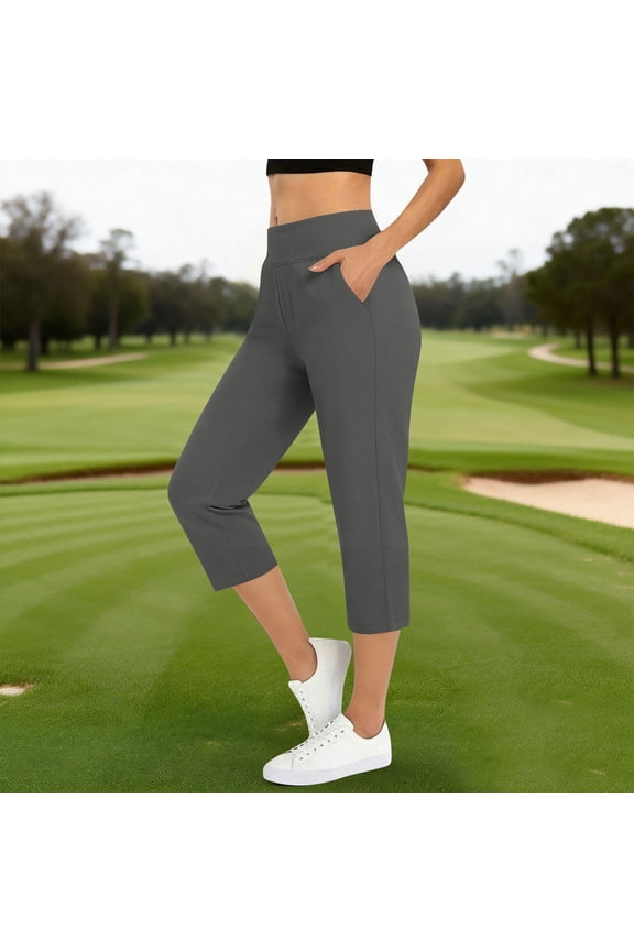 Pleated High Waisted Pants for Women Capri Pants Athletic Pants Sweatpants Slim Straight High 7/8th Gray Wide Leg Scrub Pants for Women,XXL
