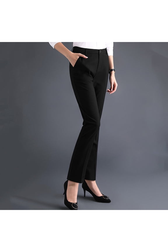 Pleated Summer Pants for Women 2026 Dress Pants Work Pants Pajamas Straight-Leg High Waisted Slim Black Ankle Athleta Pants Women,L