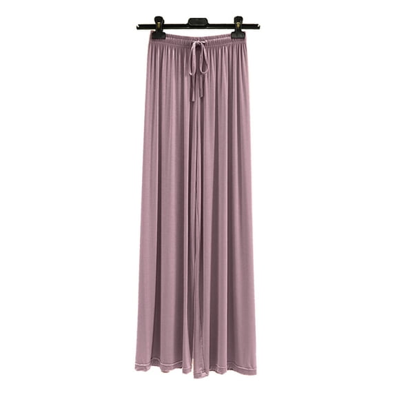 Blmnix Pleated Wide Leg Dress Pants for Women Casual Pants Palazzo Pants Leggings Modern Fit High Purple Flare-Leg Full Dressy Pants for Women,XXL