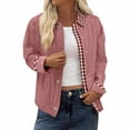thumbnail image 1 of Blmnix Plus Size Jacket Barn Lightweight Pink Winter Jackets for Women Fall Long Sleeve Winter Cloting, 1 of 7