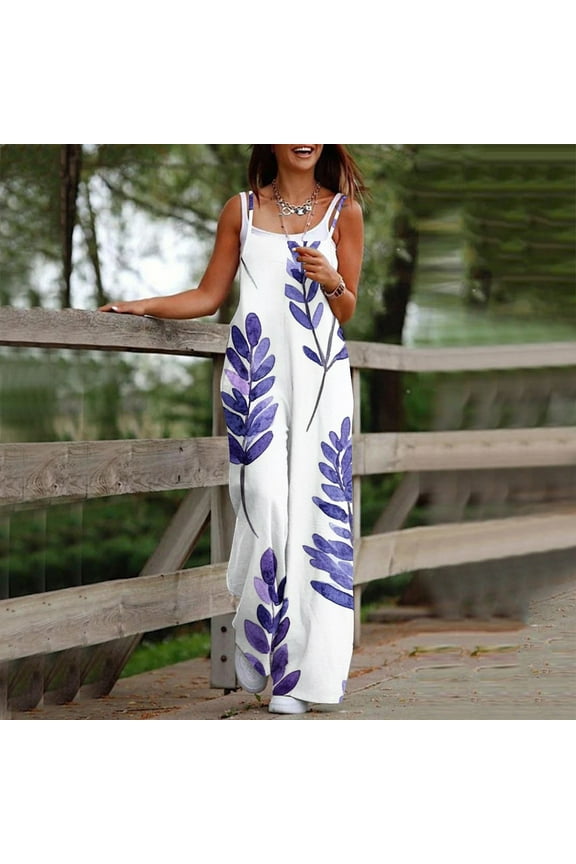 Plus Size Pants for Women Trendy Palazzo Boho Pants Jeans Wide-Leg Long High White Elastic Waist Pants for Women,L