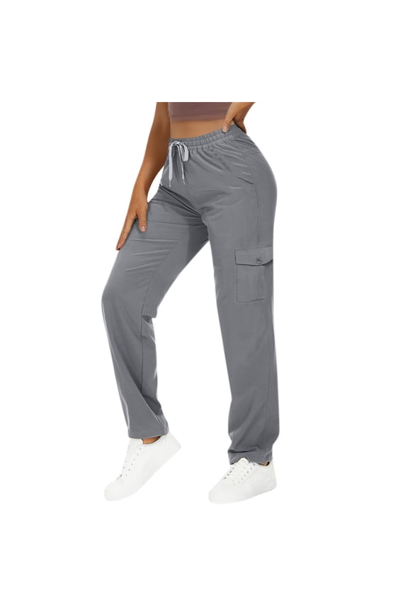 Plus Size Plus Size Pants Gray Lounge Khakis Slim Stretch Active Pants Jogger High Waist Long Pants