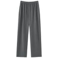 thumbnail image 1 of Blmnix Plus Size Womens Pajamas Cotton Pajamas Sleep Pants Tops Gray Full Wide-Leg Ladies Pajamas Sets,XXXL, 1 of 4
