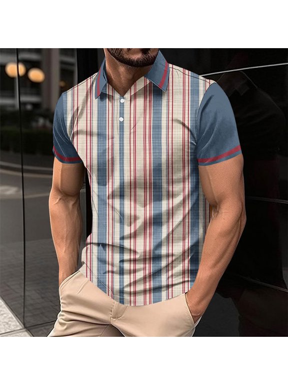 Polo Shirt T Shirt Men Big And Tall Shirts Oversized Muscle Undershirt Blue Collared Short Sleeve Men Shirts Casual,XXL