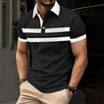 thumbnail image 1 of Blmnix Polo Shirts T Shirts for Men Oversized Golf Shirt Muscle Shirt Collared Short Sleeve Black Summer Shirts for Men,XXL, 1 of 5